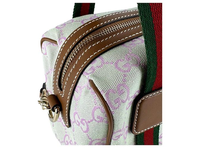 Borsa a mano/Borsa a tracolla Gucci Sherry Line Marrone Rosa Verde - vista 7