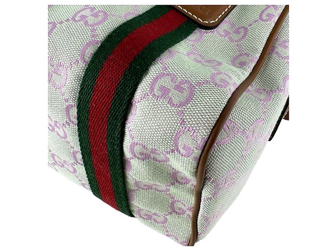 Borsa a mano/Borsa a tracolla Gucci Sherry Line Marrone Rosa Verde - vista 8