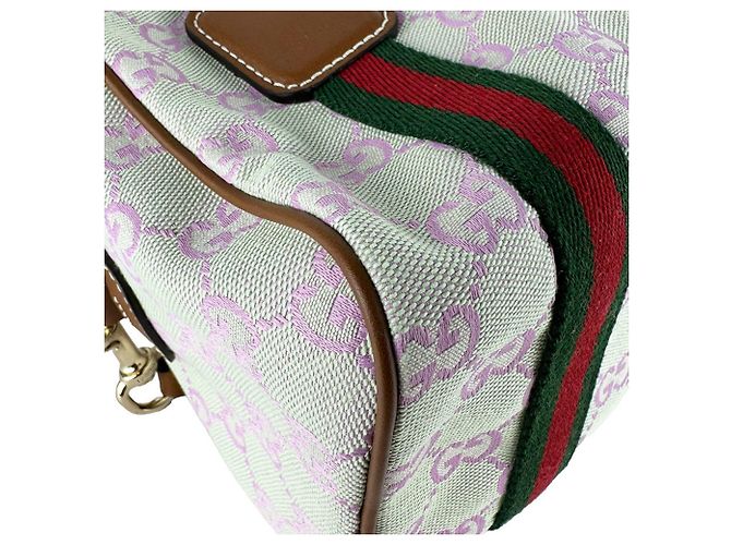 Borsa a mano/Borsa a tracolla Gucci Sherry Line Marrone Rosa Verde - vista 9