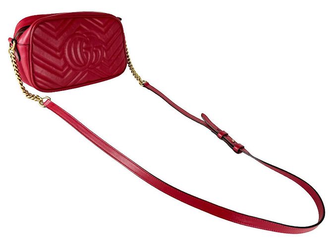 Borsa a tracolla Gucci GG Marmont Rosso - vista 10