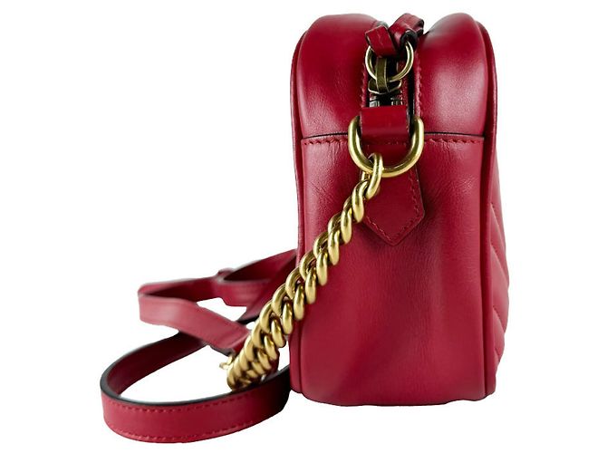 Borsa a tracolla Gucci GG Marmont Rosso - vista 2