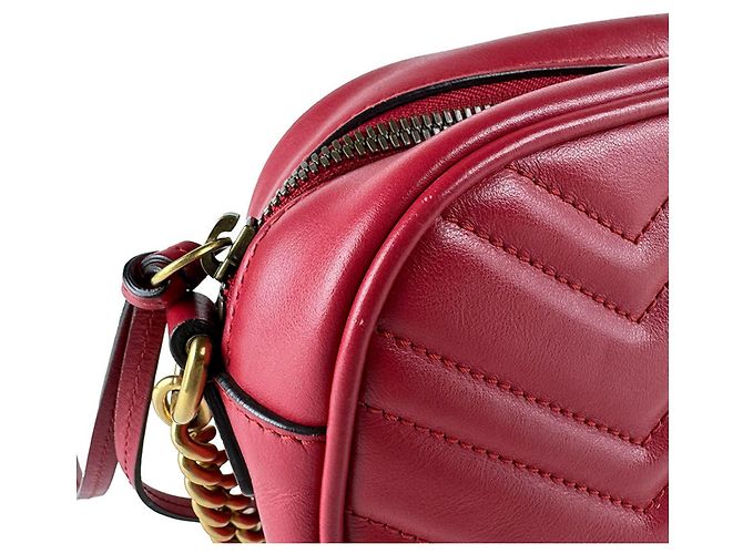 Borsa a tracolla Gucci GG Marmont Rosso - vista 7