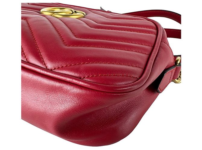 Borsa a tracolla Gucci GG Marmont Rosso - vista 8