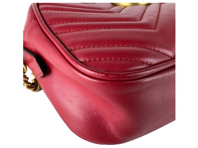 Borsa a tracolla Gucci GG Marmont Rosso - vista 9