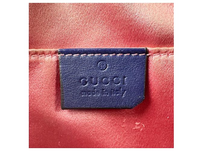 Borsa a tracolla Gucci GG Marmont in velluto Blu scuro - vista 13