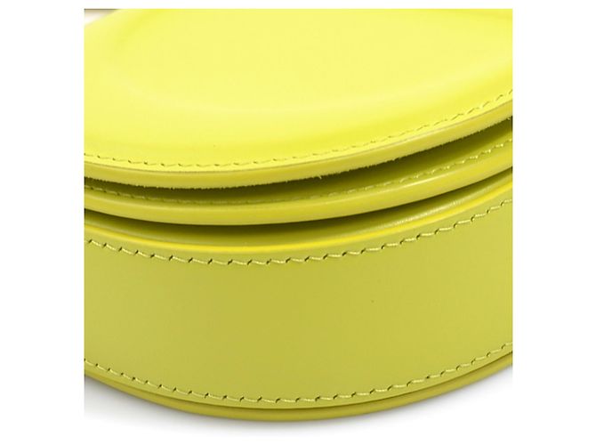 Borsa a tracolla in pelle gialla Christian Dior Giallo - vista 7