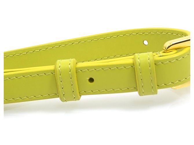Borsa a tracolla in pelle gialla Christian Dior Giallo - vista 9