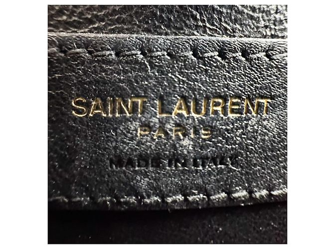 Borsa a tracolla Saint Laurent in pelle nera Nero - vista 12
