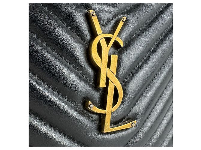 Borsa a tracolla Saint Laurent in pelle nera Nero - vista 12