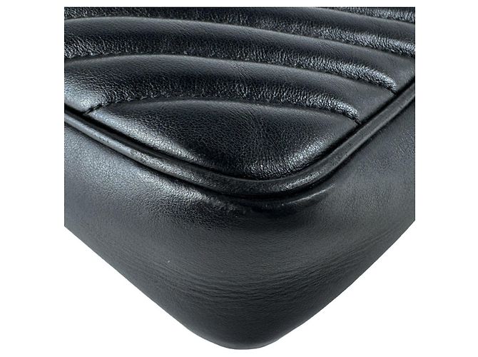 Borsa a tracolla Saint Laurent in pelle nera Nero - vista 7
