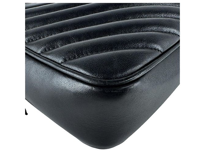 Borsa a tracolla Saint Laurent in pelle nera Nero - vista 8