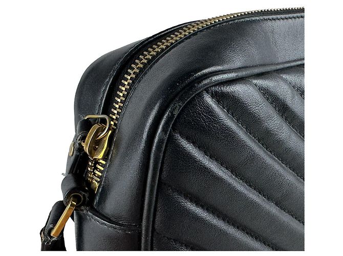 Borsa a tracolla Saint Laurent in pelle nera Nero - vista 9