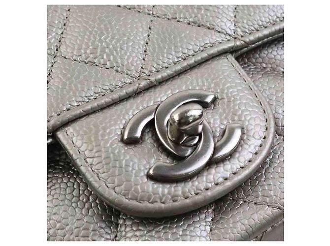 Borsa a Tracolla Chanel Grigio Metallizzato Metallico - vista 11