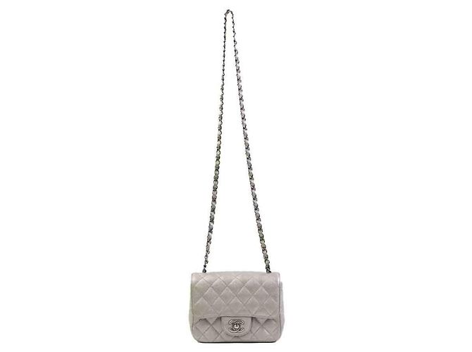 Borsa a Tracolla Chanel Grigio Metallizzato Metallico - vista 15