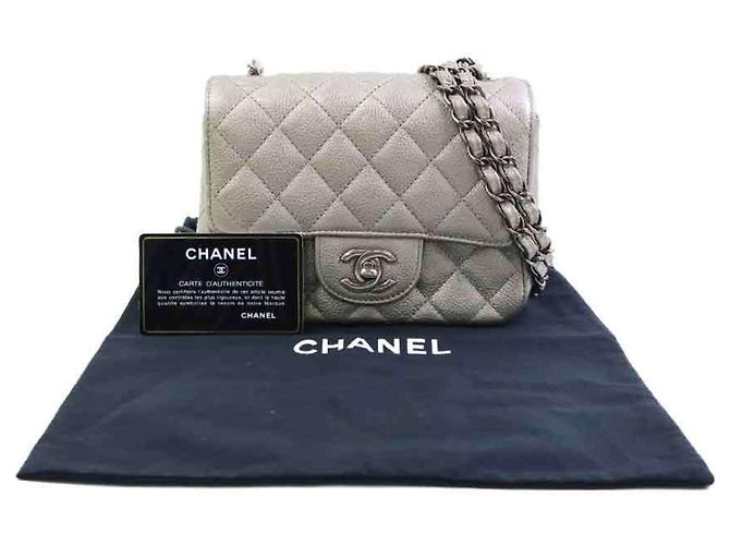 Borsa a Tracolla Chanel Grigio Metallizzato Metallico - vista 17