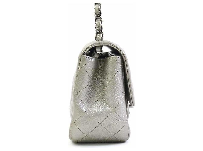 Borsa a Tracolla Chanel Grigio Metallizzato Metallico - vista 2