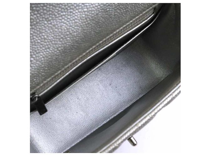 Borsa a Tracolla Chanel Grigio Metallizzato Metallico - vista 5
