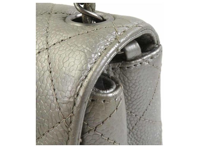 Borsa a Tracolla Chanel Grigio Metallizzato Metallico - vista 8
