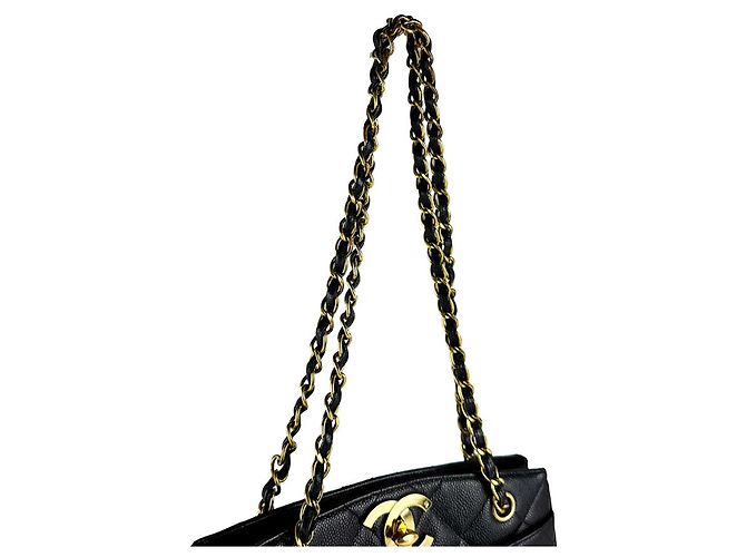 Bolso de hombro Chanel de piel de becerro granulada Negro - vista 10