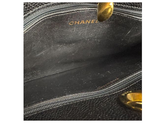 Bolso de hombro Chanel de piel de becerro granulada Negro - vista 4