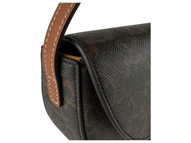 Céline Borsa a tracolla Celine in pelle marrone - vista 7