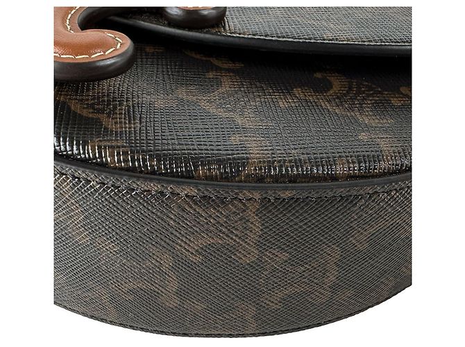 Céline Borsa a tracolla Celine in pelle marrone - vista 8
