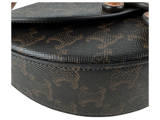 Céline Borsa a tracolla Celine in pelle marrone - vista 9