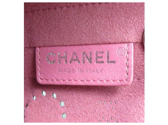 Borsa a mano Chanel in pelle blu navy - vista 11