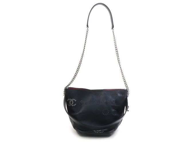 Borsa a mano Chanel in pelle blu navy - vista 2