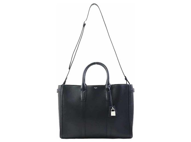 Céline Borsa a mano Celine Medium Cabas in pelle Nero - vista 15