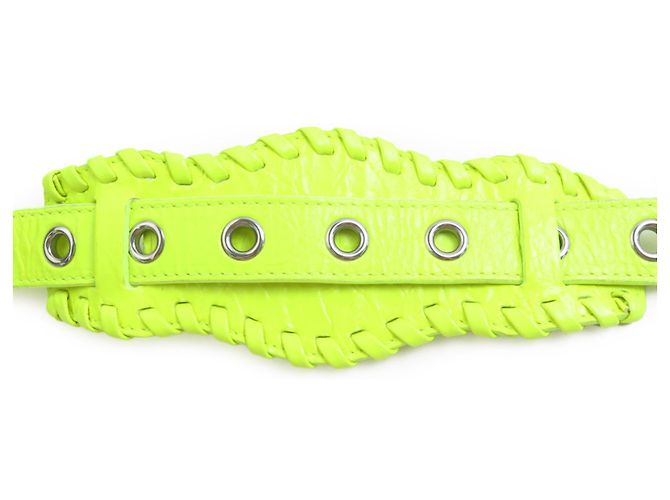 Borsa a tracolla Balenciaga Le Cagole XS in pelle Giallo - vista 12