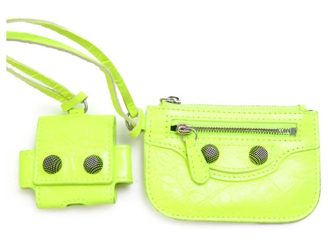 Borsa a tracolla Balenciaga Le Cagole XS in pelle Giallo - vista 13