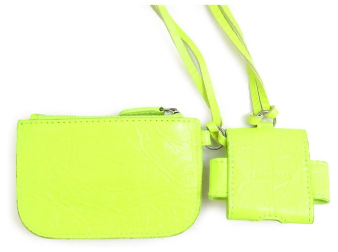 Borsa a tracolla Balenciaga Le Cagole XS in pelle Giallo - vista 14
