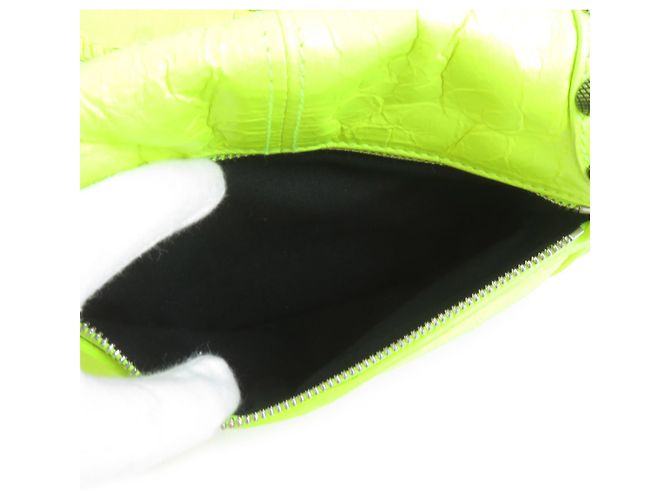 Borsa a tracolla Balenciaga Le Cagole XS in pelle Giallo - vista 6