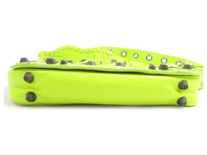 Borsa a tracolla Balenciaga Le Cagole XS in pelle Giallo - vista 7