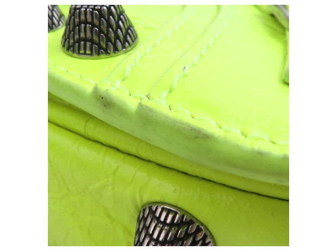 Borsa a tracolla Balenciaga Le Cagole XS in pelle Giallo - vista 8