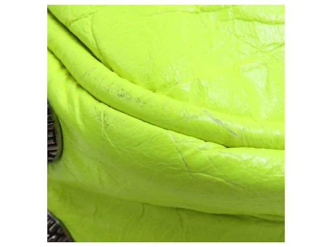 Borsa a tracolla Balenciaga Le Cagole XS in pelle Giallo - vista 9