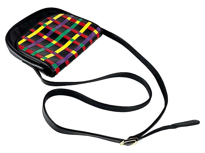 Fendi Multicolor Leather Shoulder Bag Black Multiple colors - view 10