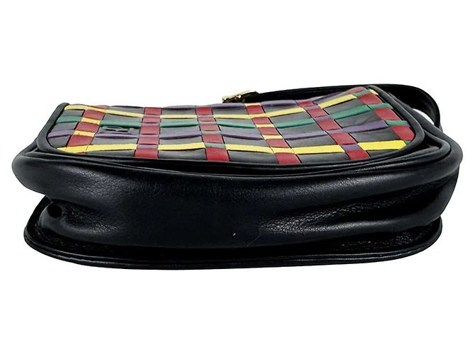 Fendi Multicolor Leather Shoulder Bag Black Multiple colors - view 4