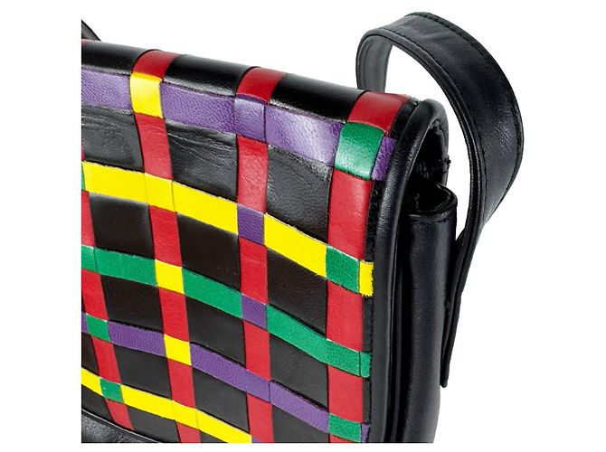 Fendi Multicolor Leather Shoulder Bag Black Multiple colors - view 6
