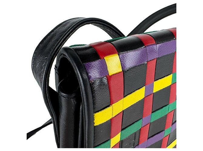 Fendi Multicolor Leather Shoulder Bag Black Multiple colors - view 7