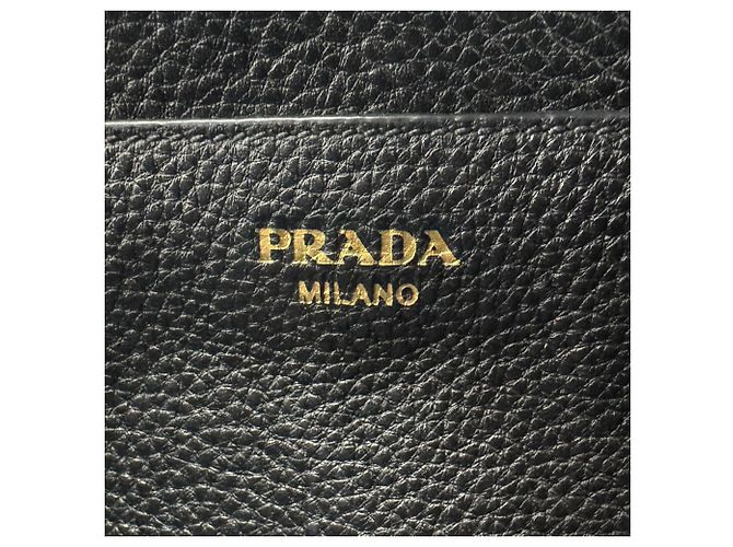 Borsa a tracolla Prada in pelle nera Nero - vista 11
