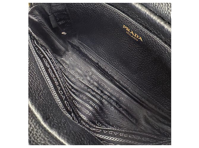 Borsa a tracolla Prada in pelle nera Nero - vista 5