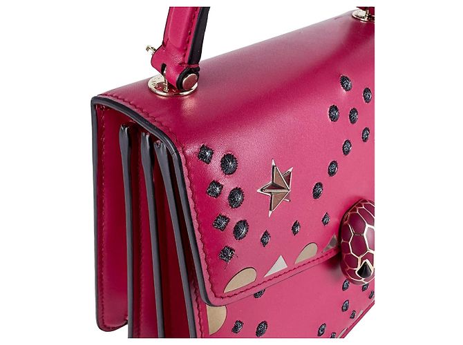 Bulgari Borsa in pelle Bvlgari Serpenti Forever rosa - vista 7