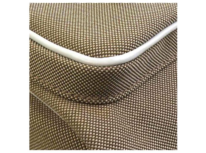 Jacquard Prada Handtasche/Schultertasche Braun Weiß - Ansicht 10