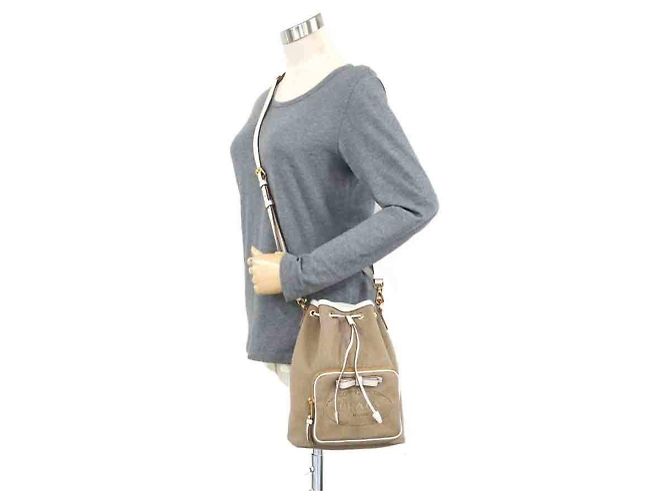 Jacquard Prada Handtasche/Schultertasche Braun Weiß - Ansicht 16