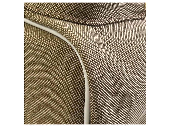 Jacquard Prada Handtasche/Schultertasche Braun Weiß - Ansicht 6