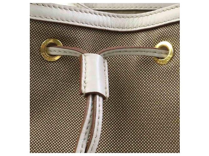 Jacquard Prada Handtasche/Schultertasche Braun Weiß - Ansicht 8