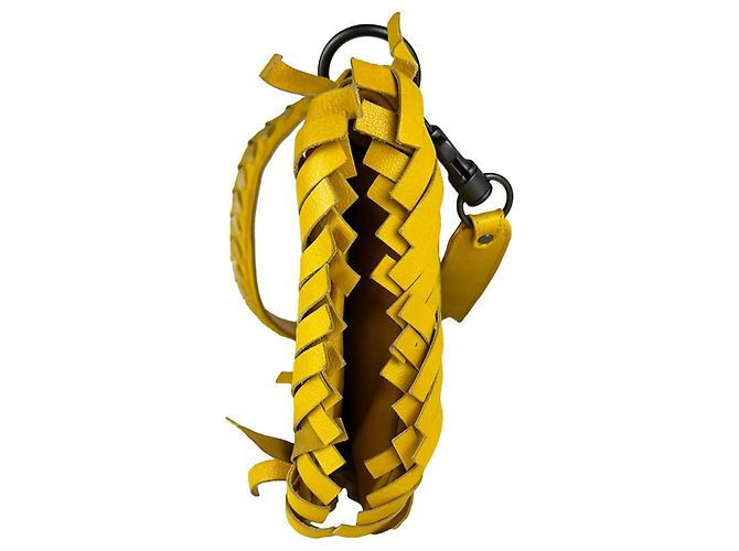 Borsa a tracolla Bottega Veneta Yellow Intrecciato Giallo - vista 2