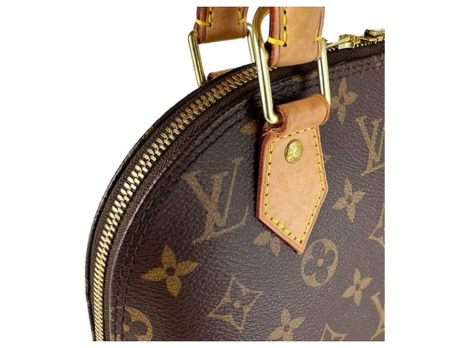 Borsa Louis Vuitton Monogram Alma BB Marrone Monogramma - vista 7